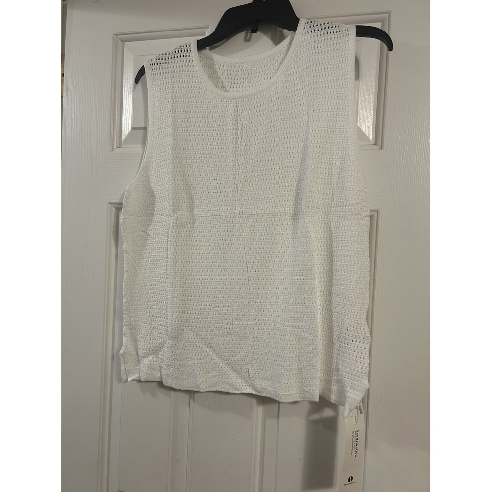 Women's V-Neck Mesh Knit Short Sleeve Top